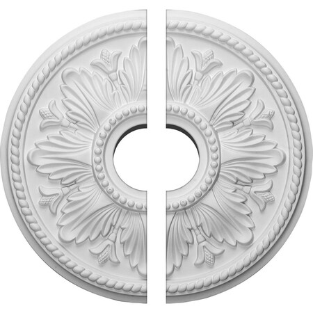 Ekena Millwork Edinburgh Ceiling Medallion, Two Piece (Fits Canopies up to 5 1/4"), 18"OD x 3 1/2"ID x 1 3/4"P CM18ED2-03500